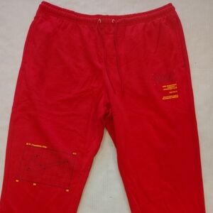 Nike Red Sweatpants with Graphic Design